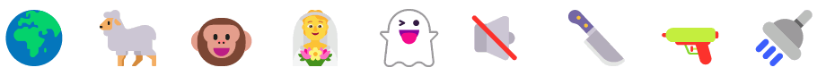 Emojis en fuente Segoe UI Emoji (Windows 11)