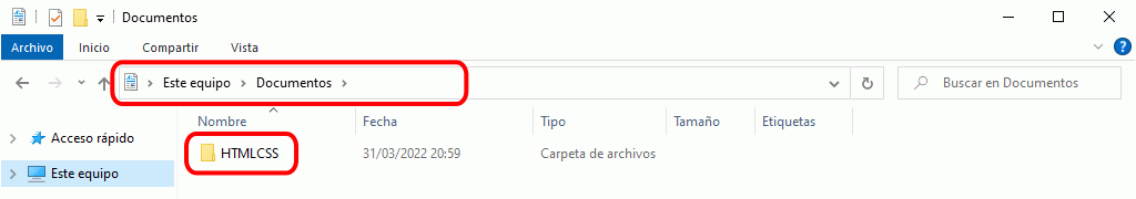VSC. Área de trabajo