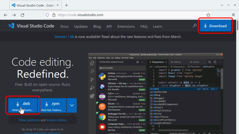 Visual Studio Code. Descargar