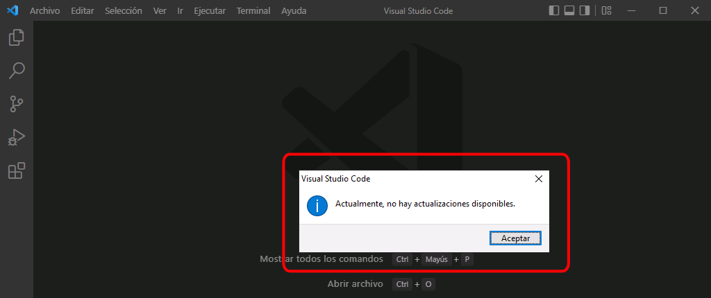 VSC. Crear atajo de teclado