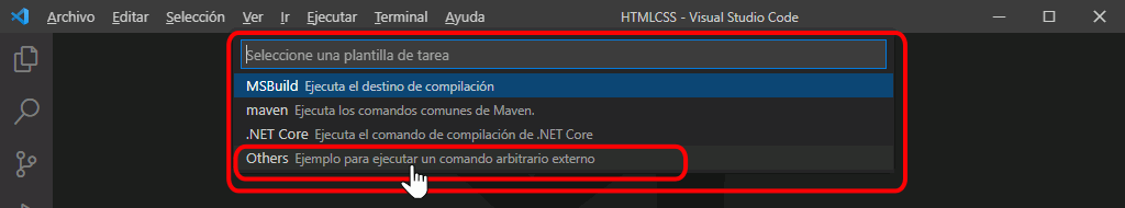 VSC. Crear tarea